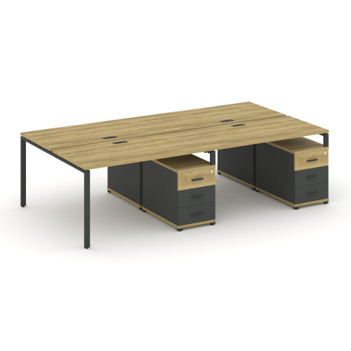 Бенч-система на 4 места с 2 опорными тумбами Concept CN.DRS-317 фото 4