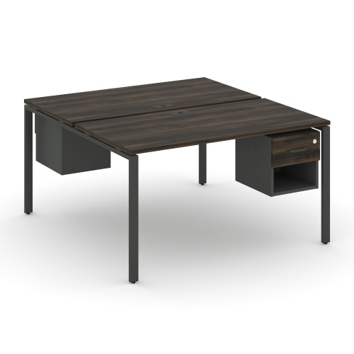 Бенч-система на 2 места с подвесными тумбами Concept CN.DRS-120 фото 3