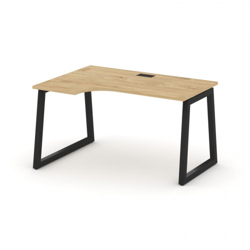 Style Project Стол рабочий эргоном. SN-5T1.SPA-012(L) Акация Лорка/Металл Антрацит/Заглушка Пластик