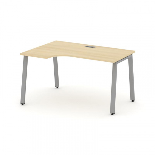 Style Project Стол рабочий эргоном. SN-6A.SPA-022(L) Антрацит/Металл Белый 1580*800/980*750 фото 3