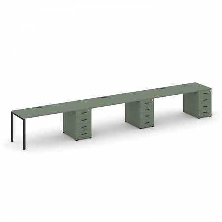 Бенч-система на 3 места с 3 опорными тумбами Concept CN.ORS-444