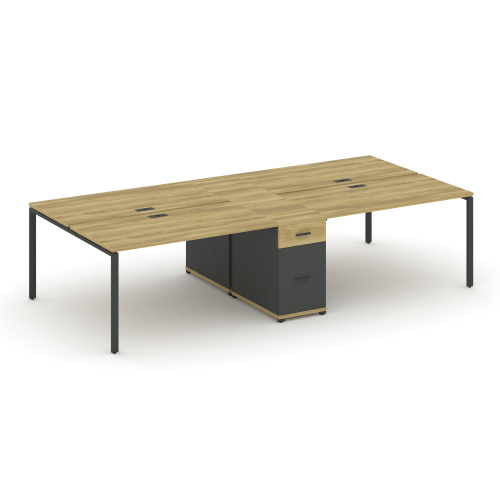 Бенч-система на 4 места с 1 опорной тумбой Concept CN.DRS-421 фото 4