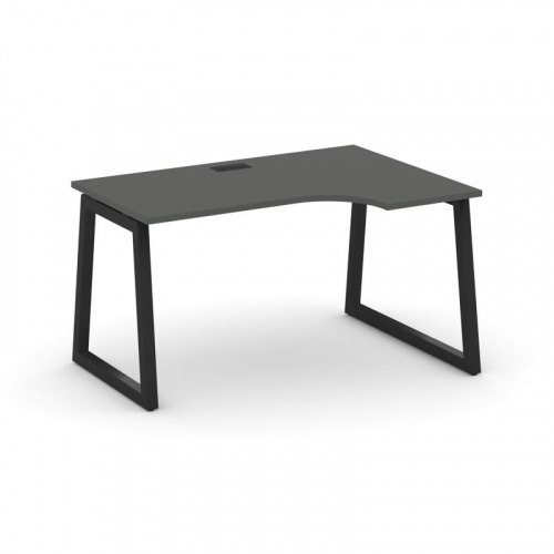 Style Project Стол рабочий эргоном. SN-5T1.SPA-002(R) Акация Лорка/Металл Антрацит/Заглушка Пластик фото 8