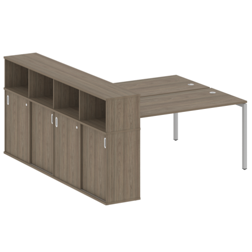 Бенч-система с шкафом-купе на П-обр. м/к Metal System Quattro 40БП.РС-СШК-4.4 фото 3