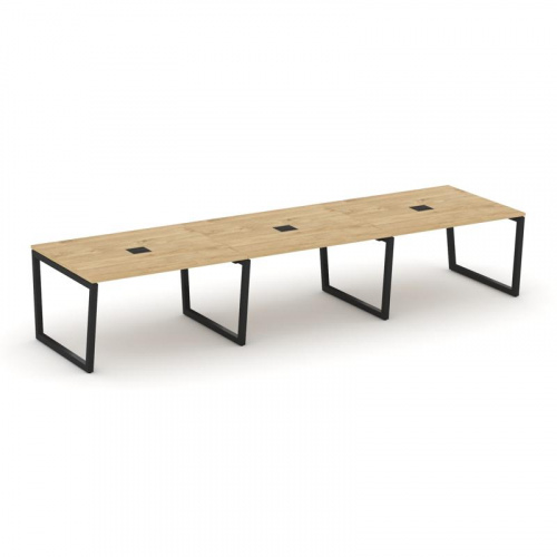 Style Project Стол переговорный SN-5T2.SPRG-053 Акация Лорка/Металл Антрацит/Заглушка Металл Антраци