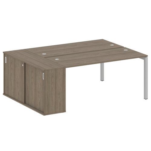 Бенч-система с шкафом-купе на П-обр. м/к Metal System Quattro 50БП.РС-СШК-1.4 фото 2