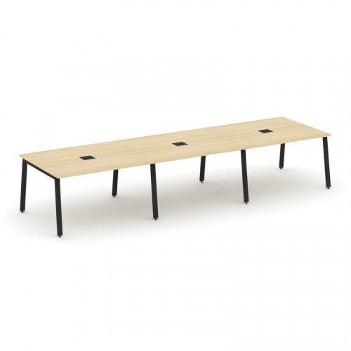 Style Project Стол переговорный SN-6A.SPRG-053 Дуб Табак/Металл Белый 4410*1180*750 фото 8