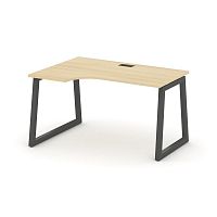 Style Project Стол рабочий эргоном. SN-5T1.SPA-022(L) Акация Лорка/Металл Антрацит/Заглушка Пластик