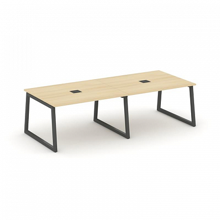 Style Project Стол переговорный SN-5T1.SPRG-043 Акация Лорка/Металл Антрацит/Заглушка Металл Антраци